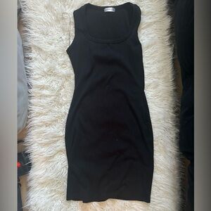Ribbed Black Dress